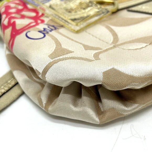 COACH F20761 Poppy Daisy Floral Applique Signature Crossbody Bag Shoulder Bag - Picture 12 of 16